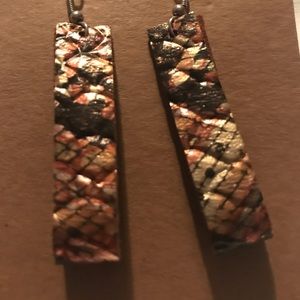 Leather Bar Earrings